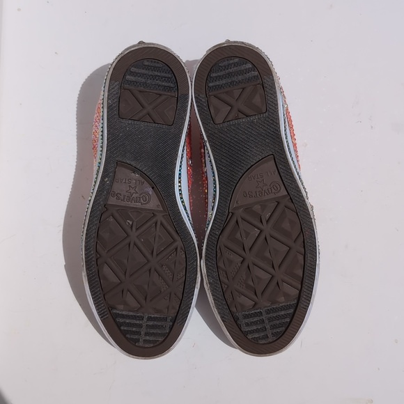 Converse Pink Glitter Low-Tops Size 6 - Picture 5 of 8